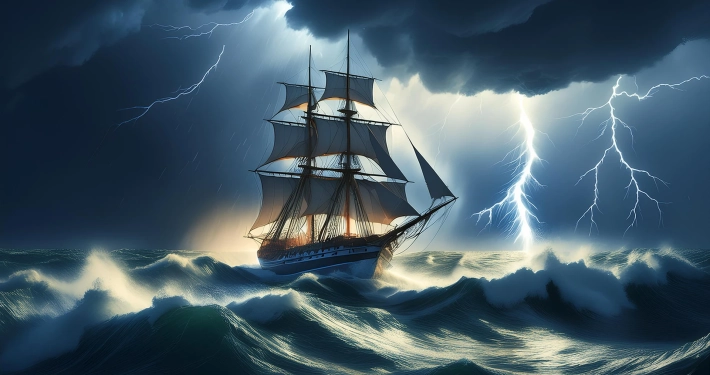 un veliero nel mare in tempesta Navigatore testi e poesie di Vittorio Errico