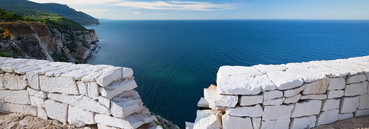 Ascolto in te la voglia di non andare oltre. Testi e poesie di vittorio errico. Un muro bianco squarciato sul mare.