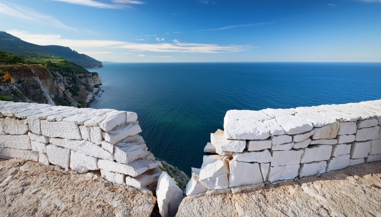 Ascolto in te la voglia di non andare oltre. Testi e poesie di vittorio errico. Un muro bianco squarciato sul mare.