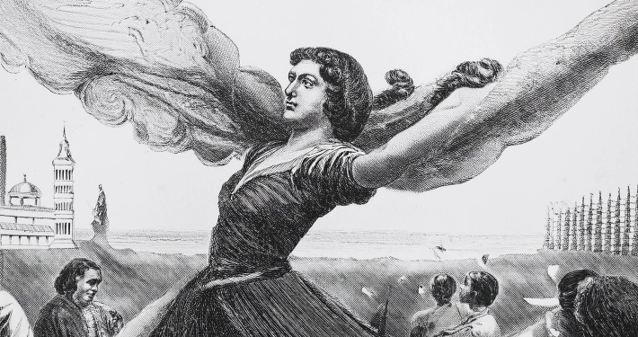 disegno di una donna che fa una danza popolare