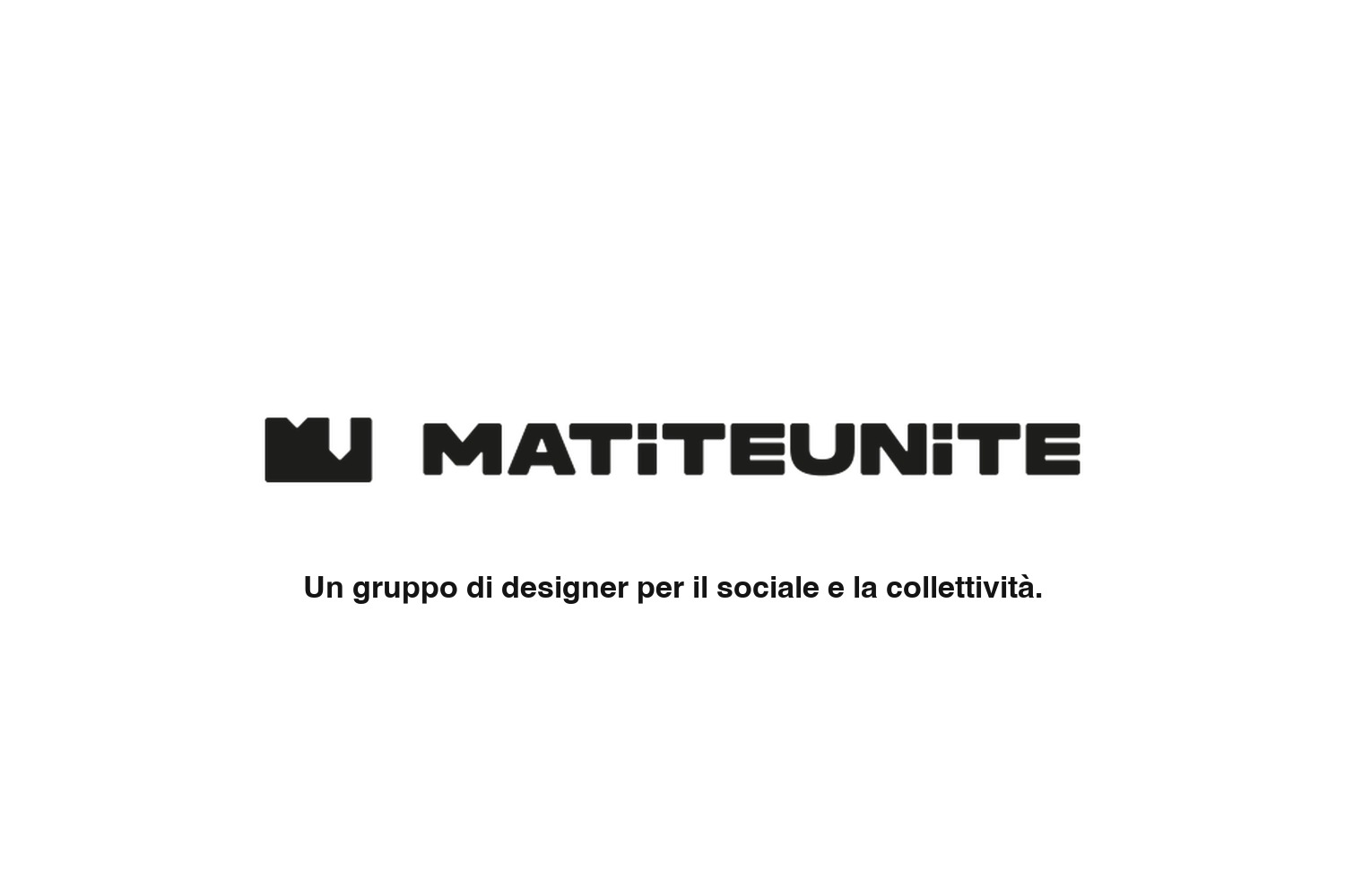 Matite Unite, un progetto che resta in standby 1 Il logo di Matite Unite, un gruppo di designer per il sociale