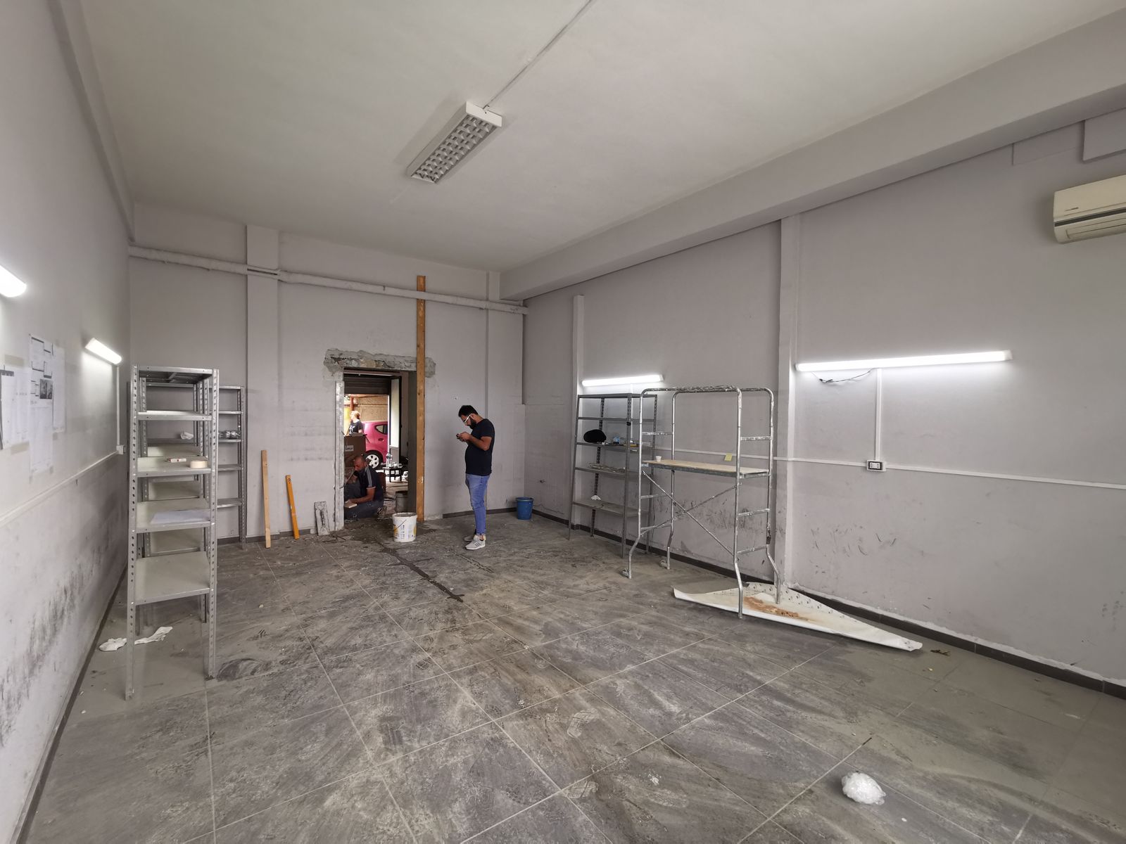 I lavori nella sede di Studiomono, giugno 2020